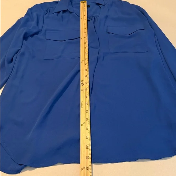 Ann Taylor Women’s Blue Camp Shirt Blouse Size M - Picture 5 of 13